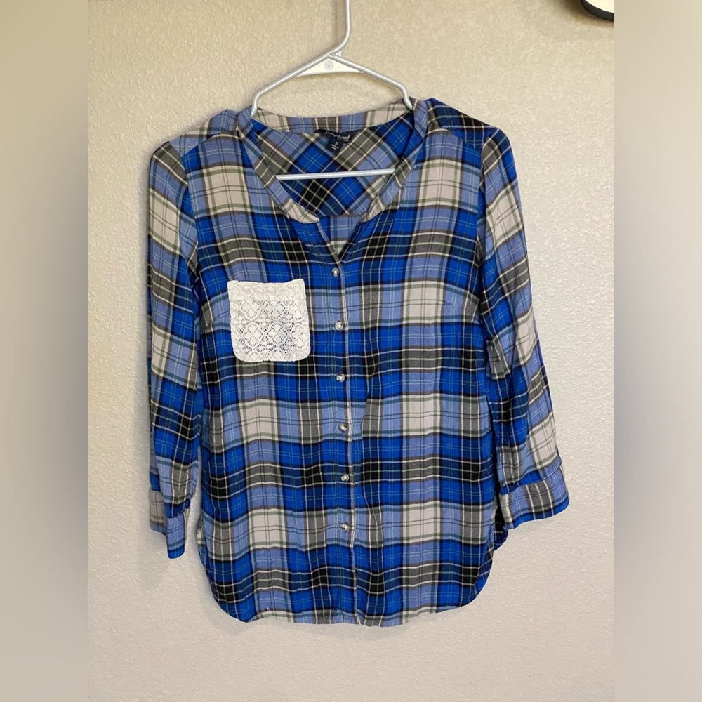 Luck Brand Plaid Buttonup